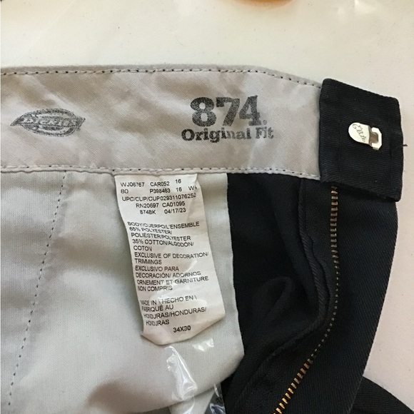 Men’s Black Dickies 874 Original Fit Size 34X30 - Picture 4 of 5